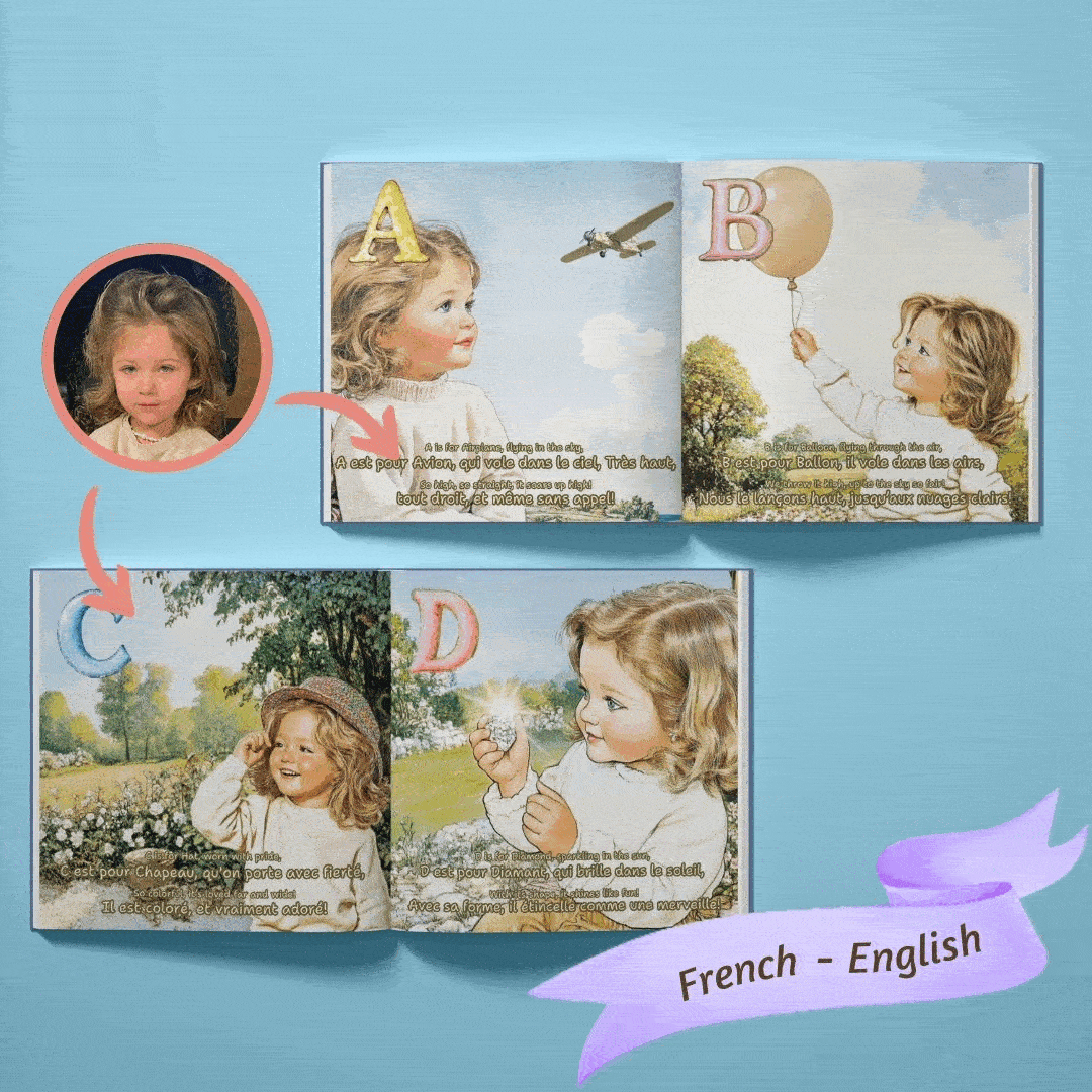 [Bilingual] My Little Book of ABC - Bilingual Alphabet Learning in Spanish, German, and French